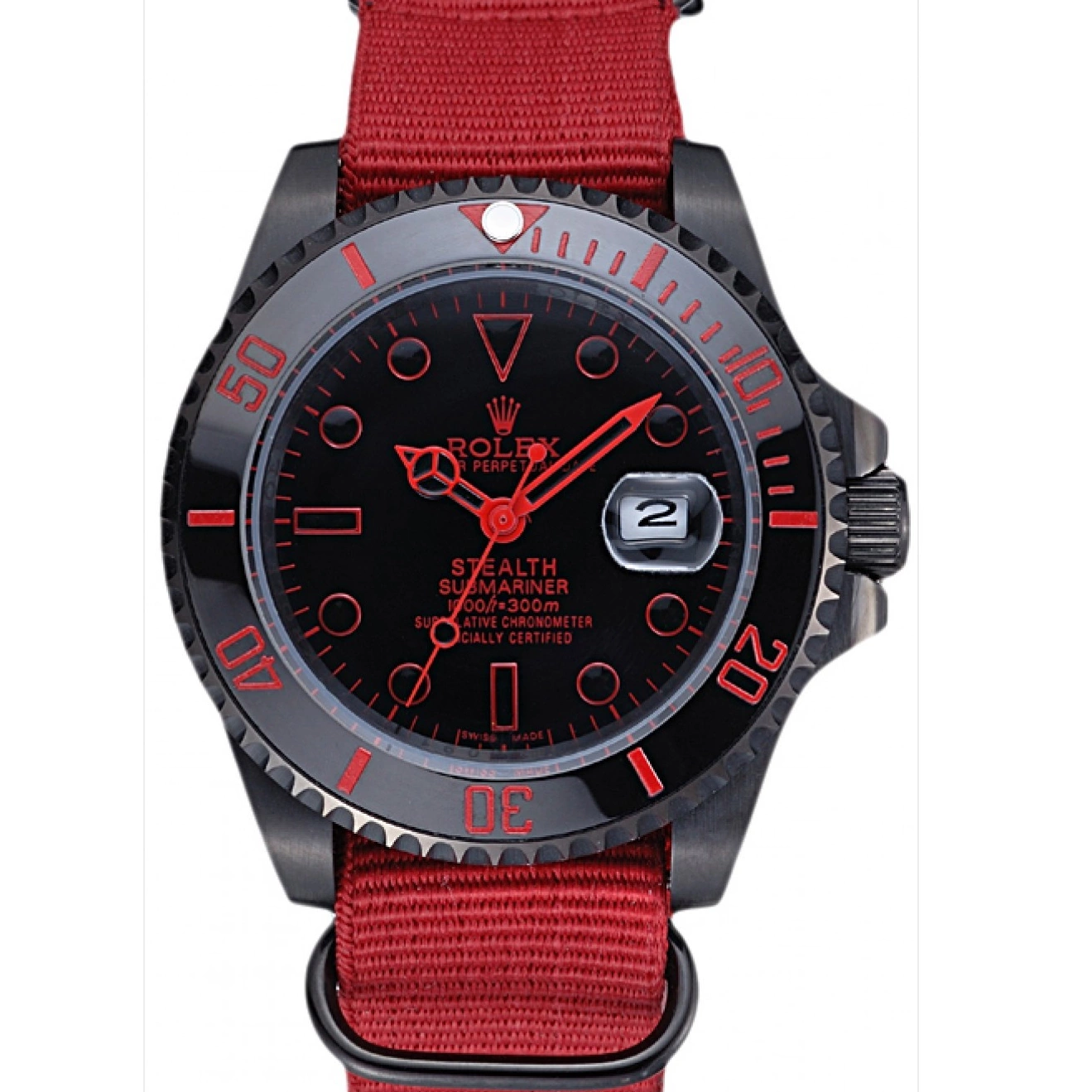 Strap Rolex Submariner Stealth Nylon 622010 Red 0731